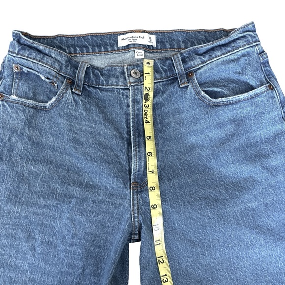 Abercrombie & Fitch - The Baggy Low Rise - Curve Love - Size 28/6R - Medium Wash - Picture 10 of 12